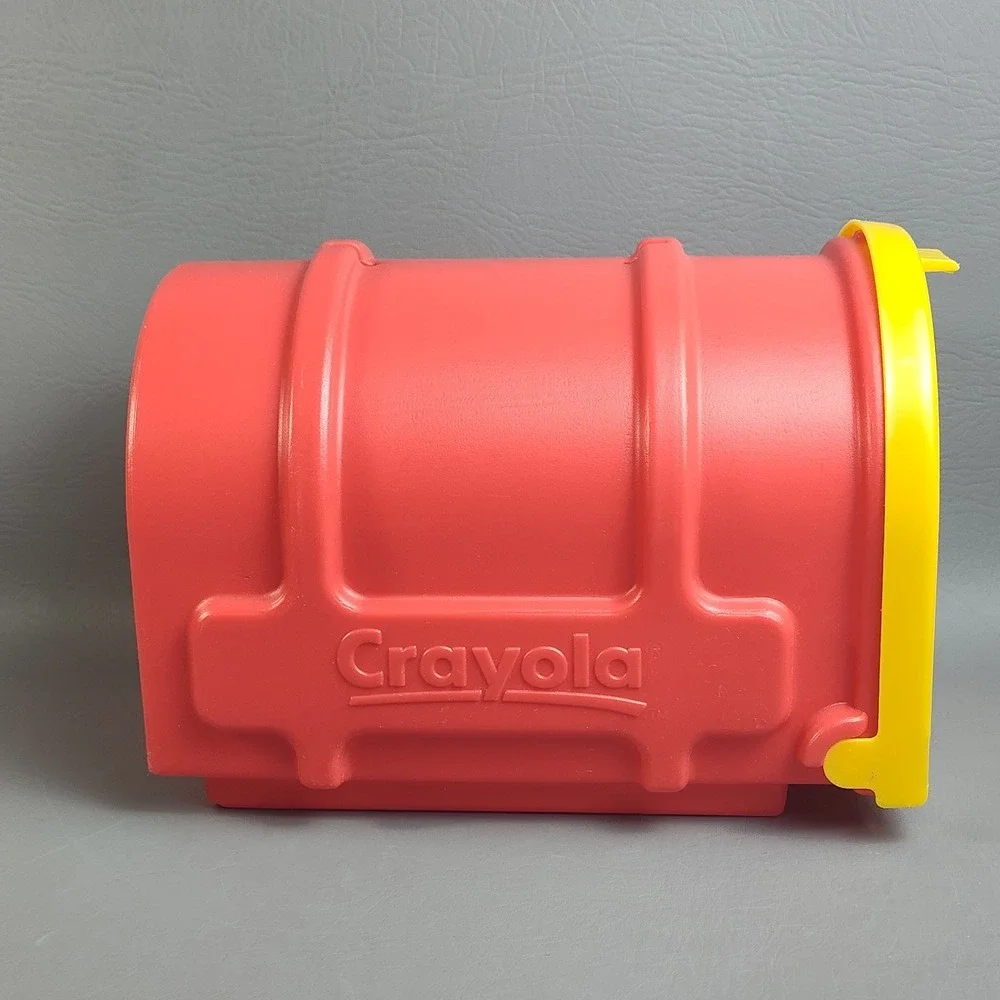 Crayola Vintage Plastic Mailbox Toy With Flag Crayon Play Pretend Toy Kids Red - Picture 7 of 14